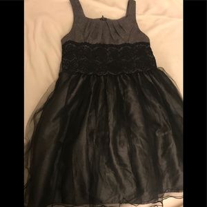 Iris & Ivy Children's Floral Grey Dress